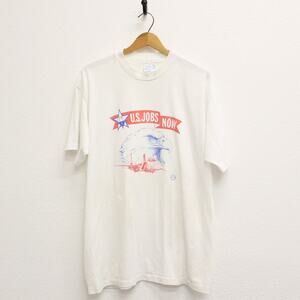 Vintage US Jobs Now F-15 Eagle Fighter Jet T Shirt XL